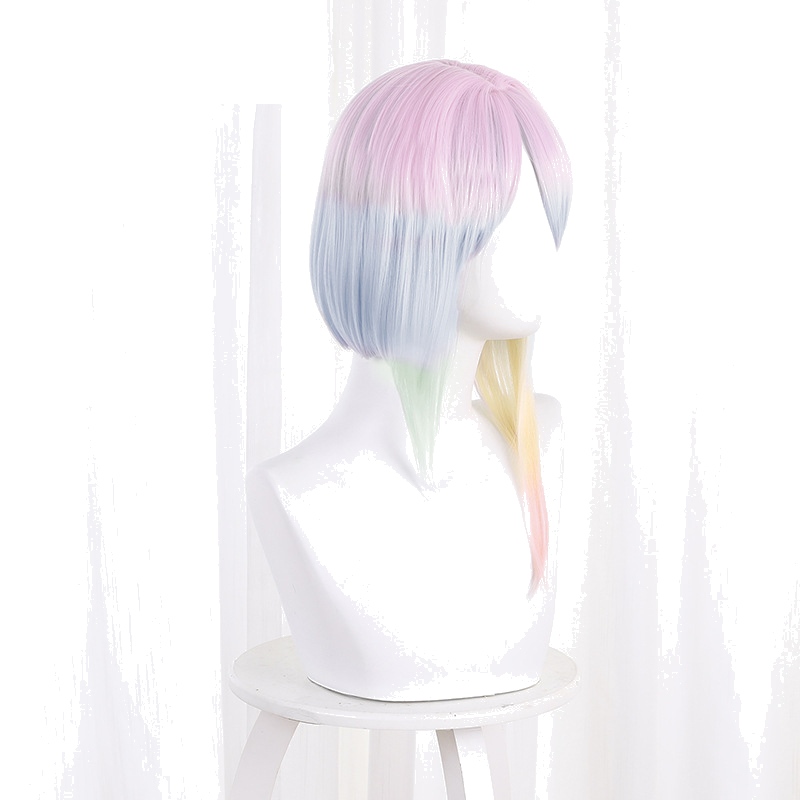 Lucy Multi-color Gradient Short Styled Cosplay Wig for Cyberpunk: Edgerunners - 512I - Image 2