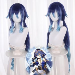 Layla Gradient Blue Twin Ponytail Cosplay Wig for Genshin Impact - 539S