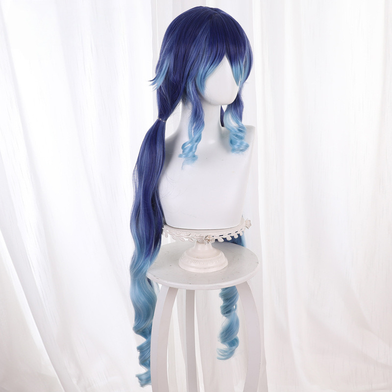 Layla Gradient Blue Twin Ponytail Cosplay Wig for Genshin Impact - 539S - Image 3