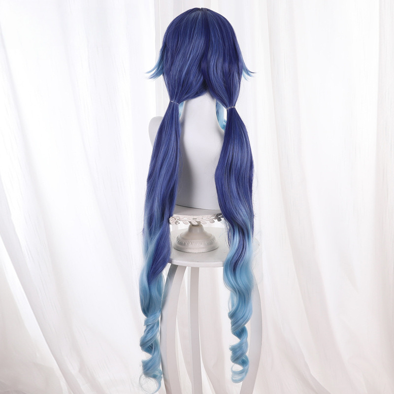 Layla Gradient Blue Twin Ponytail Cosplay Wig for Genshin Impact - 539S - Image 5