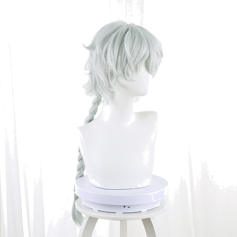 Nikolai Gogol Cyan Braided Styled Cosplay Wig for Bungo Stray Dogs - 409G - Image 3