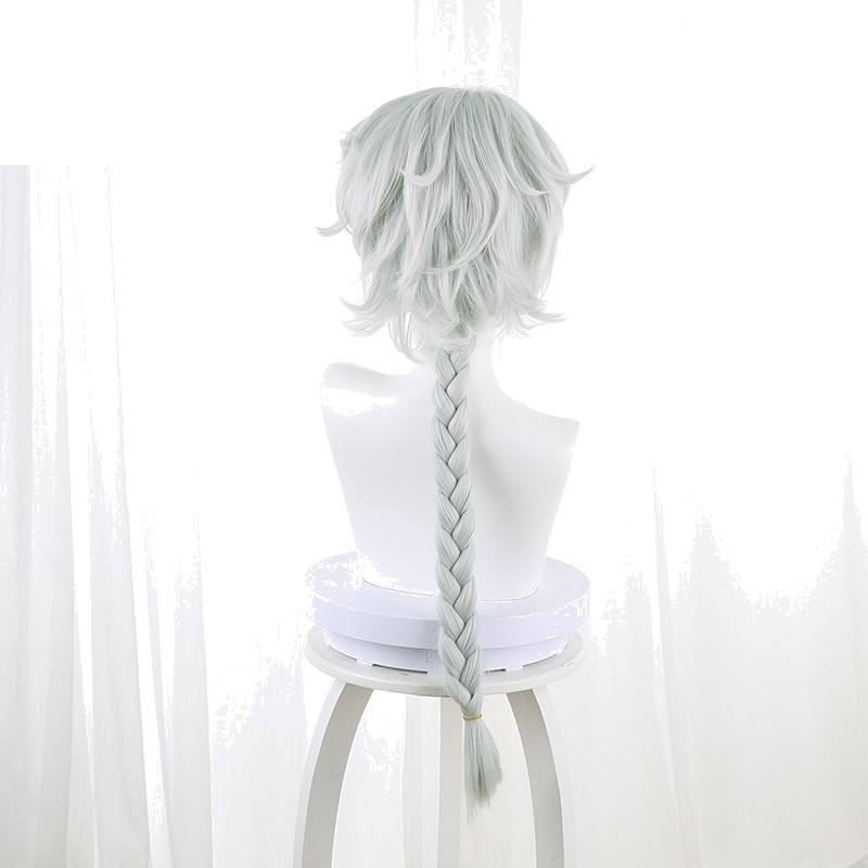 Nikolai Gogol Cyan Braided Styled Cosplay Wig for Bungo Stray Dogs - 409G - Image 4