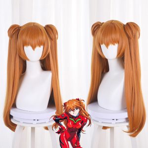 Asuka Langley Muted Orange Ponytail Flipped Styled Cosplay Wig for Neon Genesis Evangelion - 014E