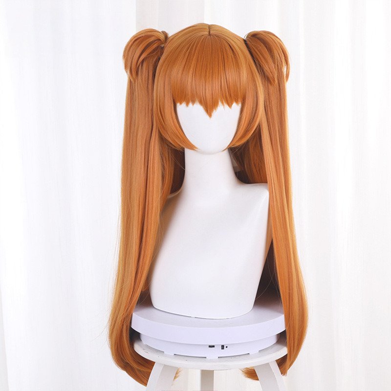 Asuka Langley Muted Orange Ponytail Flipped Styled Cosplay Wig for Neon Genesis Evangelion - 014E - Image 2