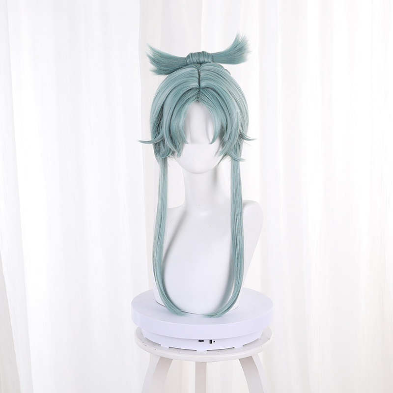 Madame Ping Gray-green Braided Styled Cosplay Wig for Genshin Impact - 539Y - Image 2
