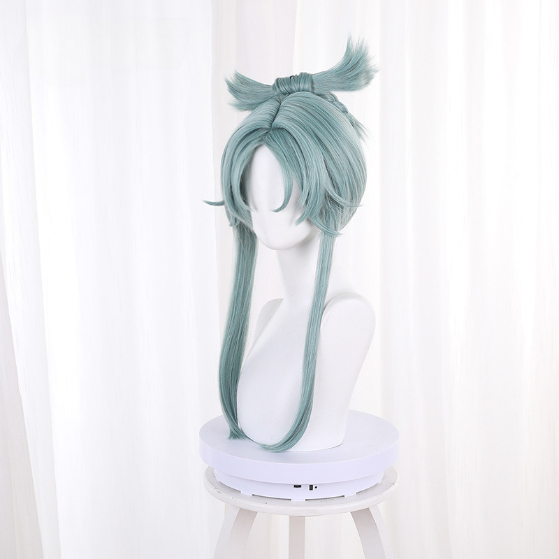 Madame Ping Gray-green Braided Styled Cosplay Wig for Genshin Impact - 539Y - Image 3