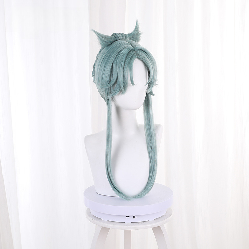 Madame Ping Gray-green Braided Styled Cosplay Wig for Genshin Impact - 539Y - Image 4