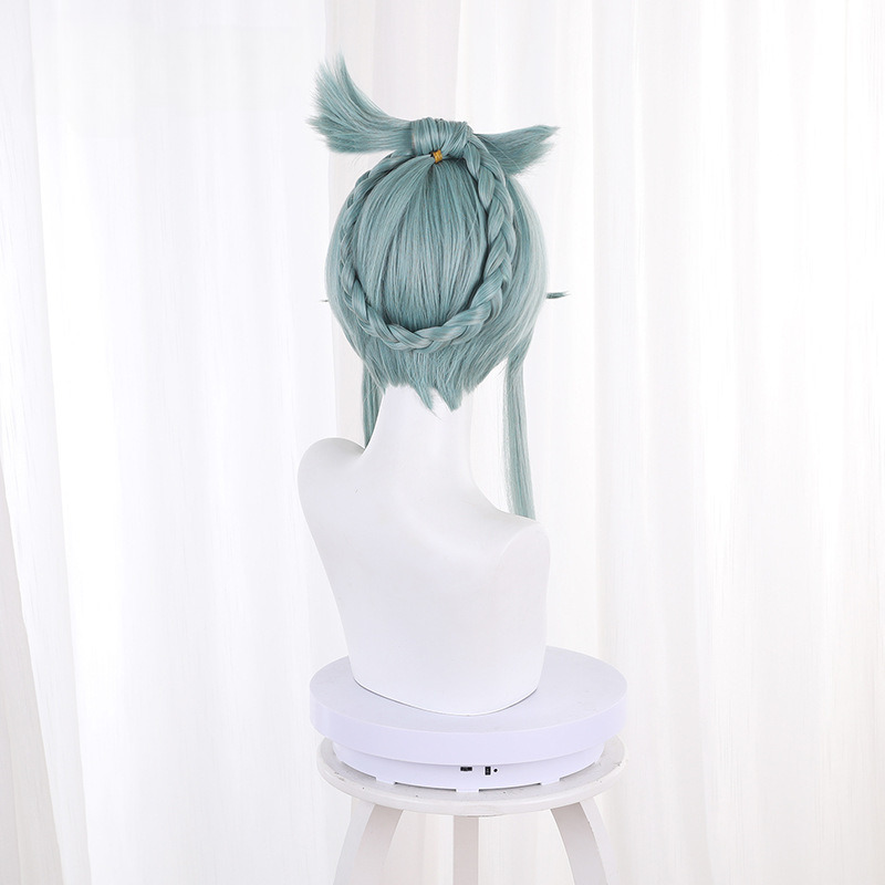 Madame Ping Gray-green Braided Styled Cosplay Wig for Genshin Impact - 539Y - Image 5