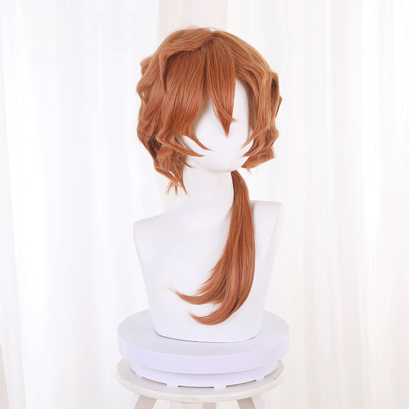 Chuya Nakahara Golden Brown Short Ponytail Cosplay Wig for Bungo Stray Dogs - 409H - Image 3