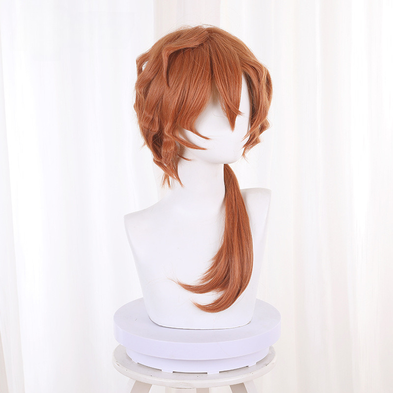 Chuya Nakahara Golden Brown Short Ponytail Cosplay Wig for Bungo Stray Dogs - 409H - Image 4