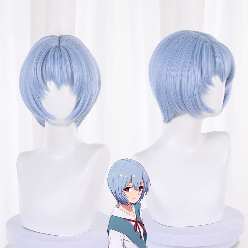Rei Ayanami Light Blue Short Cosplay Wig for Neon Genesis Evangelion - 014G