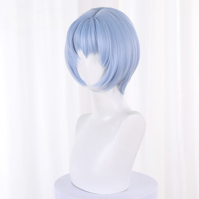 Rei Ayanami Light Blue Short Cosplay Wig for Neon Genesis Evangelion - 014G - Image 3