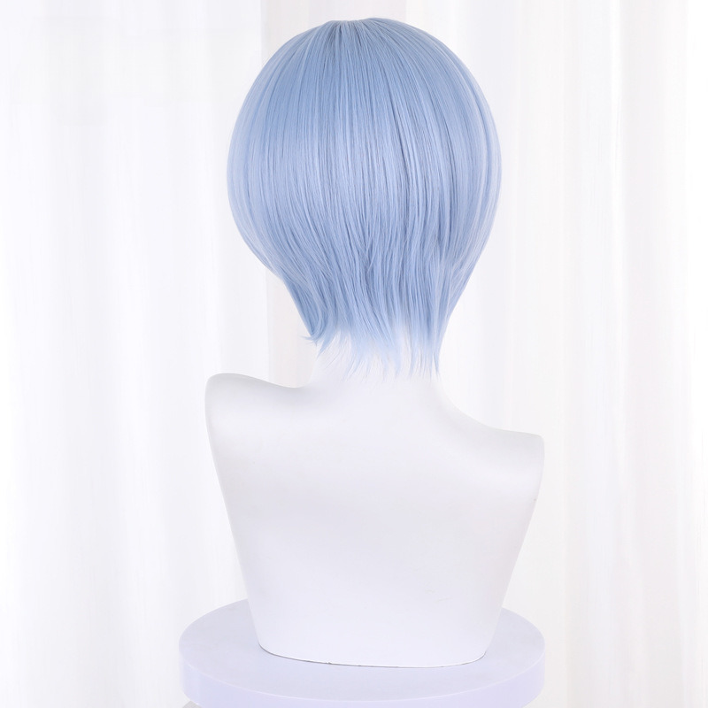 Rei Ayanami Light Blue Short Cosplay Wig for Neon Genesis Evangelion - 014G - Image 5
