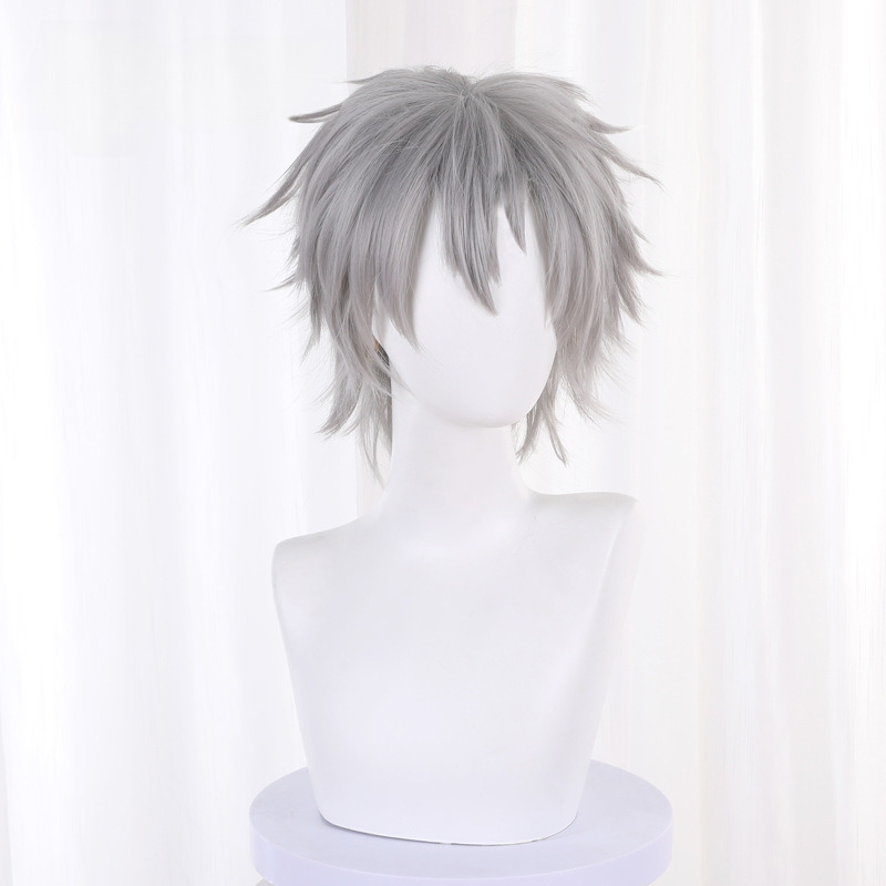 Kaworu Nagisa Short Flipped Cosplay Wig for Neon Genesis Evangelion - 014F - Image 2
