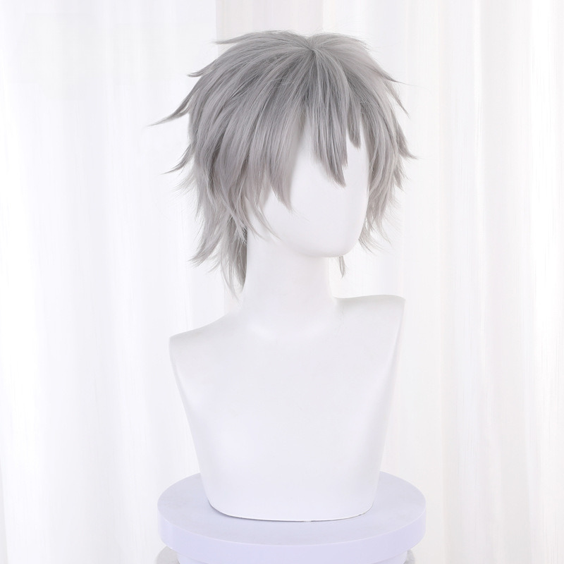 Kaworu Nagisa Short Flipped Cosplay Wig for Neon Genesis Evangelion - 014F - Image 3