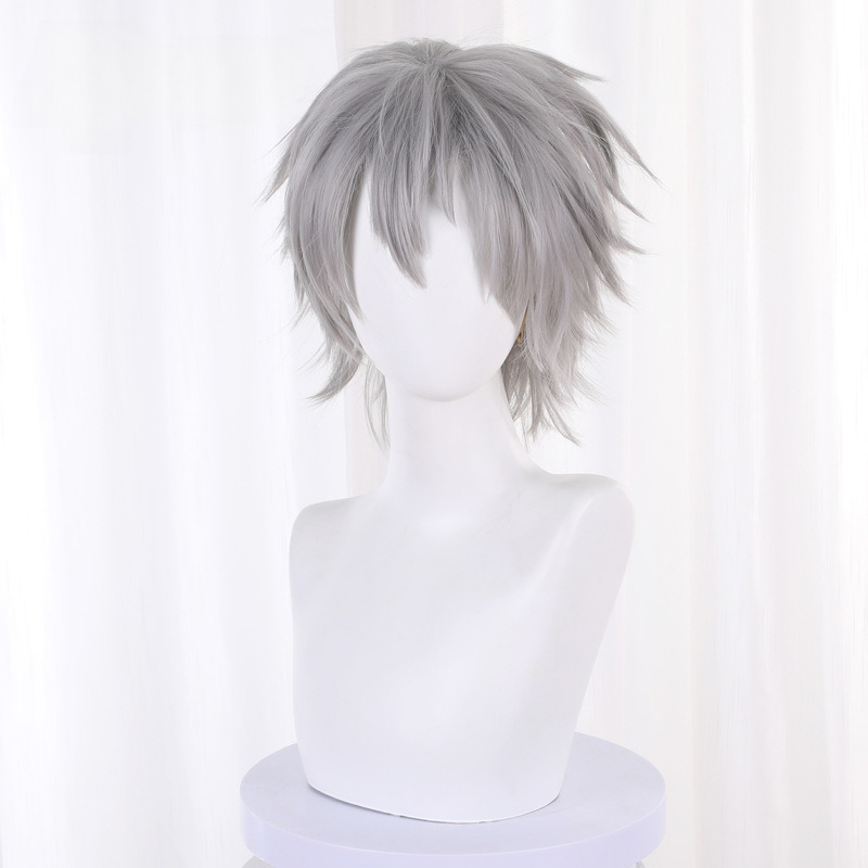 Kaworu Nagisa Short Flipped Cosplay Wig for Neon Genesis Evangelion - 014F - Image 4