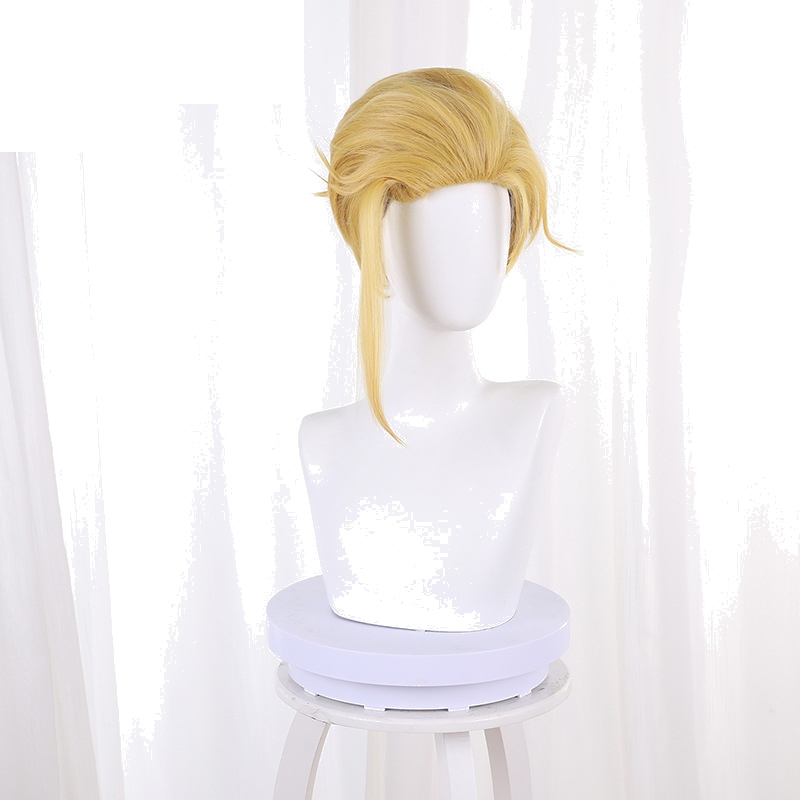 Tenza Yamada Asaemon Yellow Slicked-back Short Flipped Cosplay Wig for Hell's Paradise - 543E - Image 2