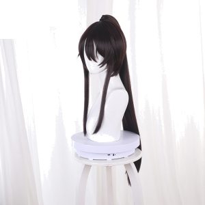 Sagiri Yamada Asaemon Dark Brown Ponytail Cosplay Wig for Hell's Paradise - 543B