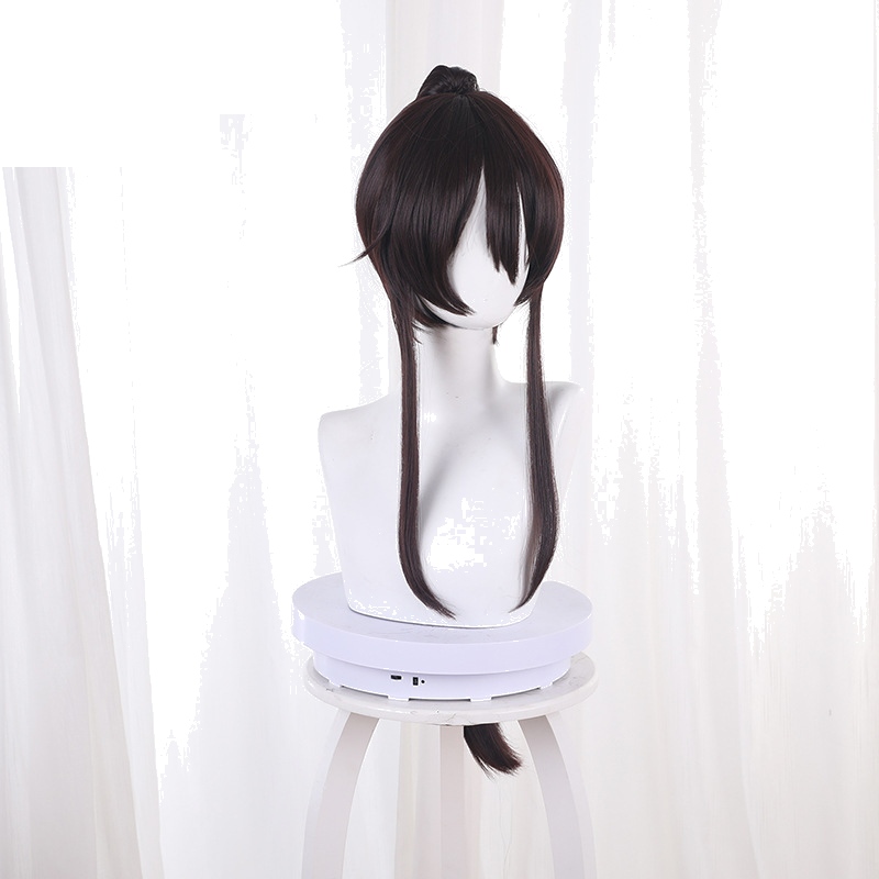 Sagiri Yamada Asaemon Dark Brown Ponytail Cosplay Wig for Hell's Paradise - 543B - Image 2