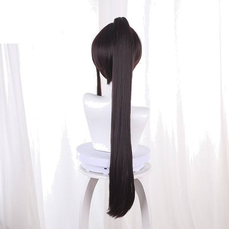 Sagiri Yamada Asaemon Dark Brown Ponytail Cosplay Wig for Hell's Paradise - 543B - Image 4