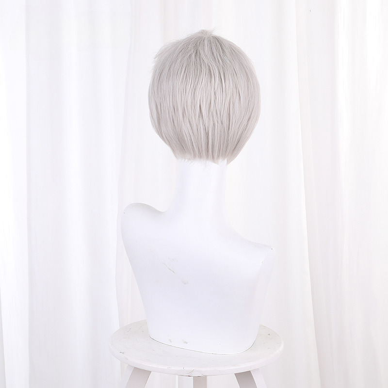 Shion Yamada Asaemon Gray-white White Short Cosplay Wig for Hell's Paradise - 543C - Image 5