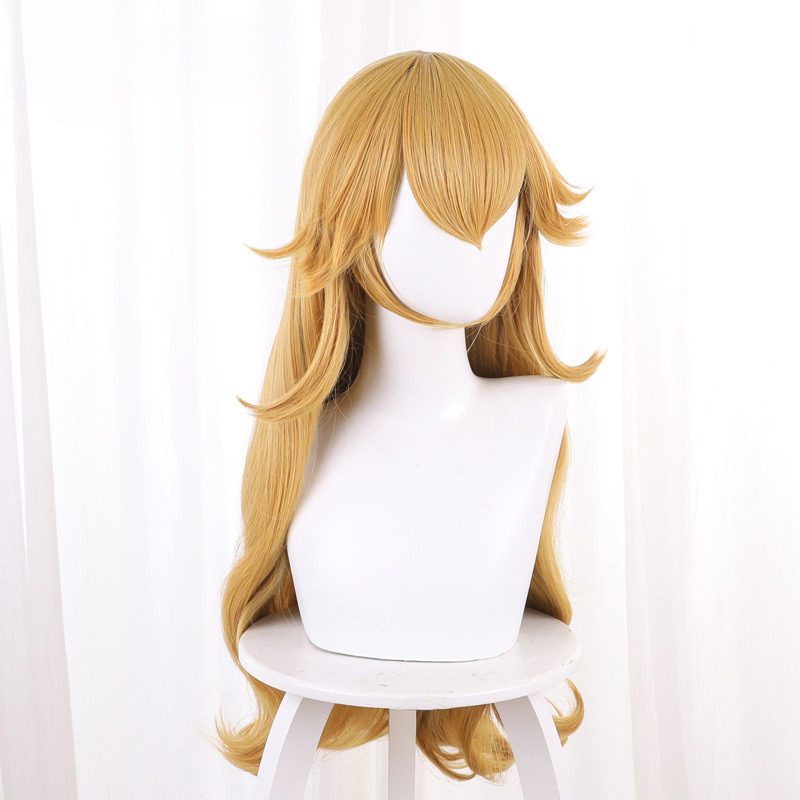 Princess Peach Yellow Long Wavy Cosplay Wig for The Super Mario Bros. Movie - 461I - Image 2