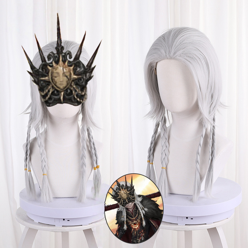 Night Watch Silver Gray Slicked-back Styled Cosplay Wig for Identity V - 476WA