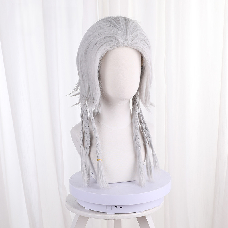 Night Watch Silver Gray Slicked-back Styled Cosplay Wig for Identity V - 476WA - Image 3