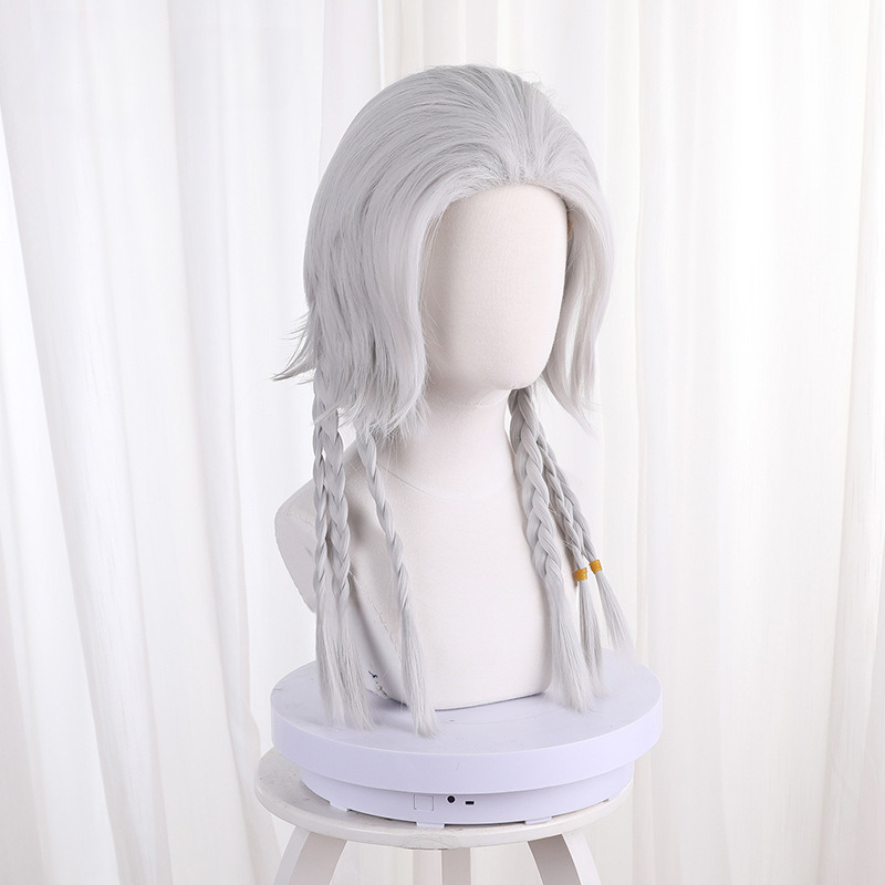 Night Watch Silver Gray Slicked-back Styled Cosplay Wig for Identity V - 476WA - Image 4