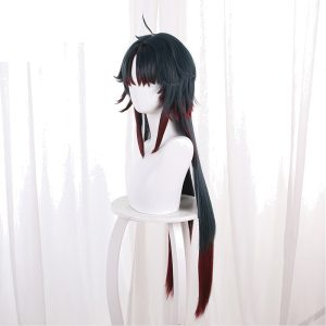 Blade Reddish Brown Blue-green Long Flipped Cosplay Wig for Honkai: Star Rail - 544F