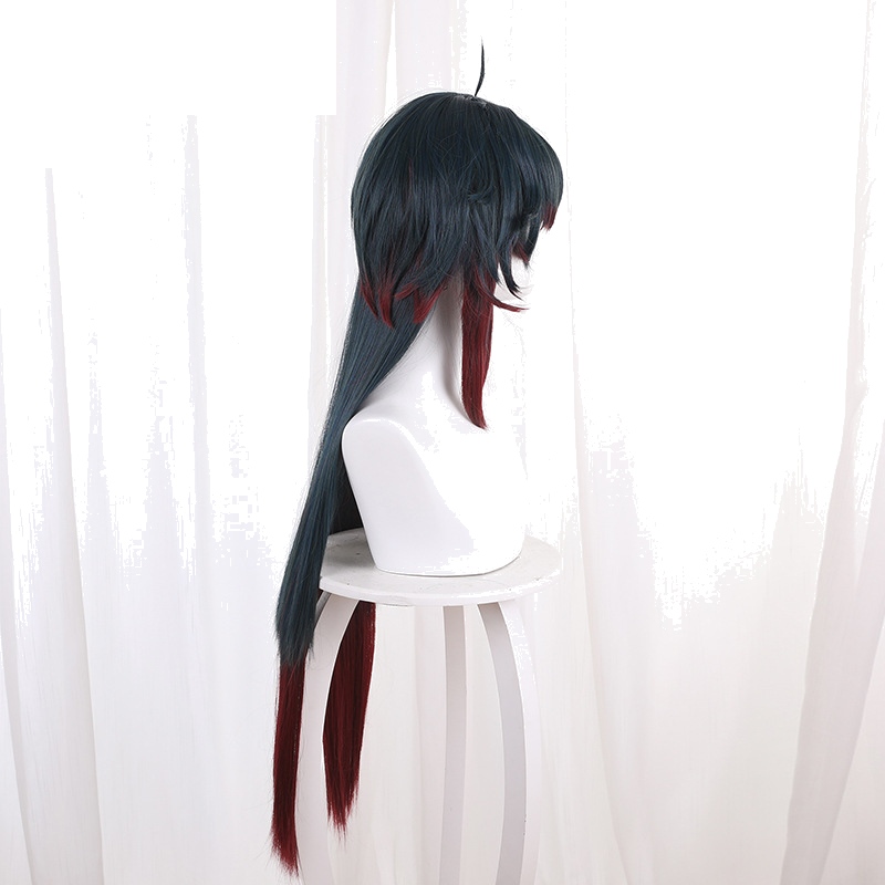 Blade Reddish Brown Blue-green Long Flipped Cosplay Wig for Honkai: Star Rail - 544F - Image 3