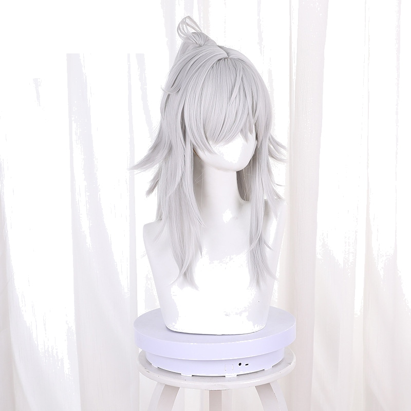Jing Yuan Silver-white Detachable Ponytail Flipped Cosplay Wig for Honkai: Star Rail - 544E - Image 2