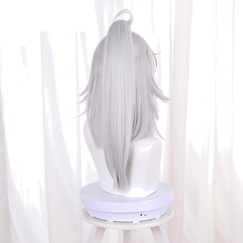 Jing Yuan Silver-white Detachable Ponytail Flipped Cosplay Wig for Honkai: Star Rail - 544E - Image 4