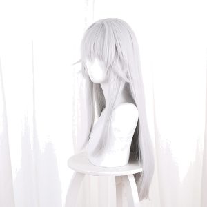 Clara Silver-white Long Straight Cosplay Wig for Honkai: Star Rail - 544D
