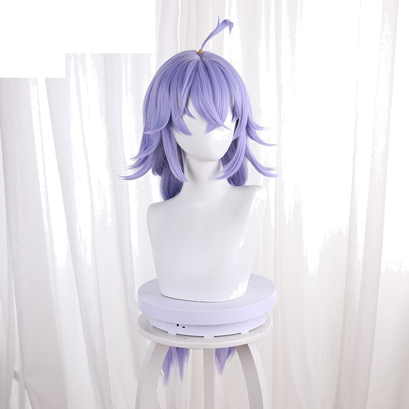 Bailu Blue-purple Twin Braids Flipped Styled Cosplay Wig for Honkai: Star Rail - 544H - Image 2