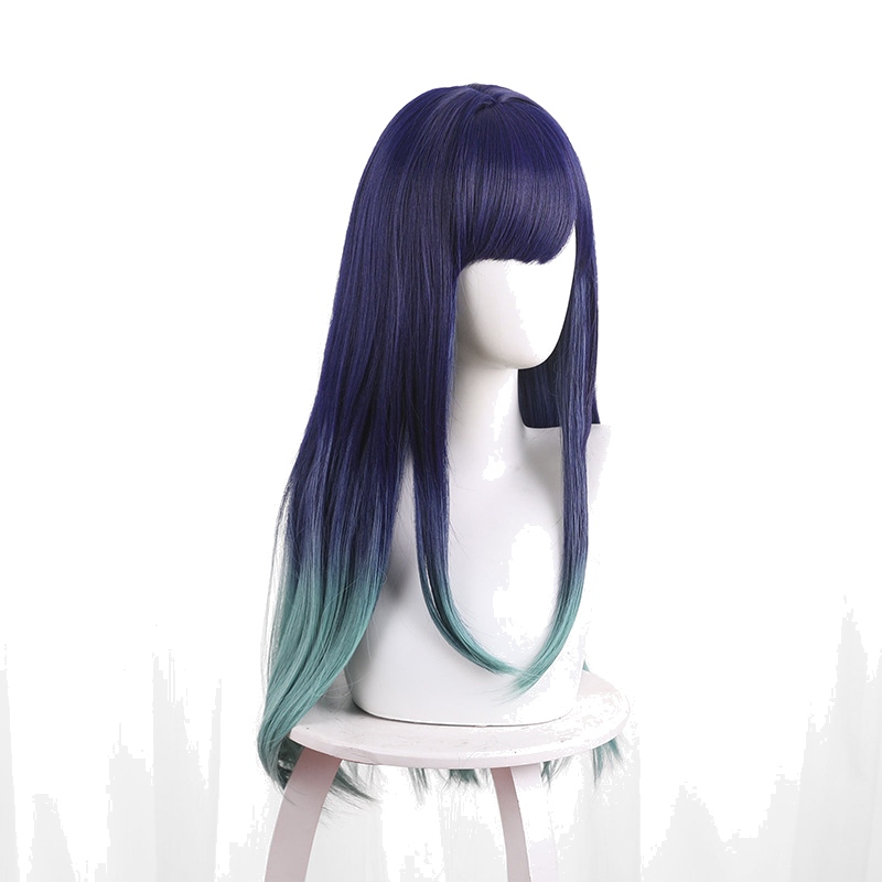 Akane Kurokawa Blue-purple Gray-green Long Straight Cosplay Wig for Oshi no Ko - 546FA - Image 2