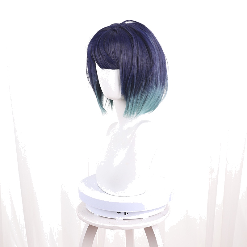 Akane Kurokawa Blue-purple Gray-green Short Cosplay Wig for Oshi no Ko - 546F - Image 2