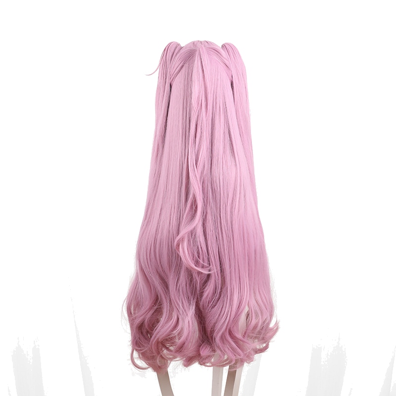 Yuni Light Pink Clip-in Twin Ponytail Styled Cosplay Wig for Goddess of Victory: NIKKE - 549A - Image 4