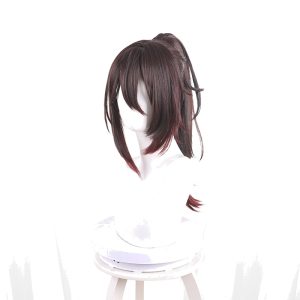 Tingyun Dark Brown Gradient Clip-in Single Ponytail Cosplay Wig for Honkai: Star Rail - 544R
