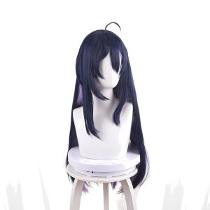 Seele Ink Blue Highlighted Long Straight Styled Cosplay Wig for Honkai: Star Rail - 544N