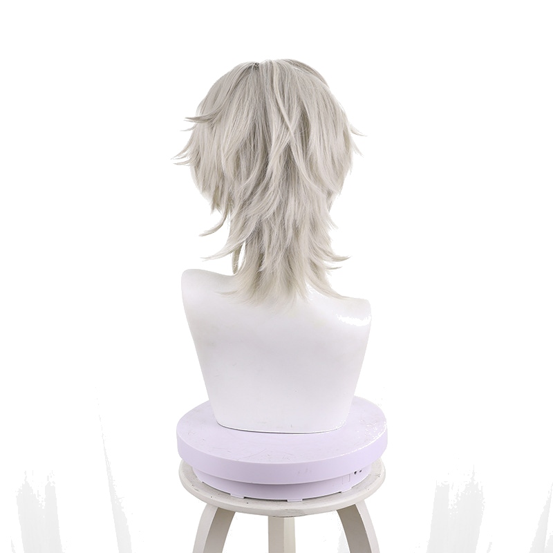 Aventurine White Short Flipped Styled Cosplay Wig for Honkai: Star Rail - 544T - Image 4