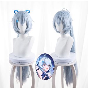 Kira Shigure Light Blue Clip-in Single Ponytail Cosplay Wig for Honkai Impact 3rd - 397J - image 1