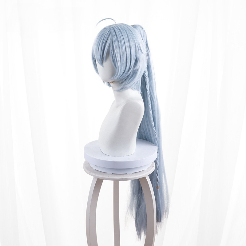 Kira Shigure Light Blue Clip-in Single Ponytail Cosplay Wig for Honkai Impact 3rd - 397J - image 2