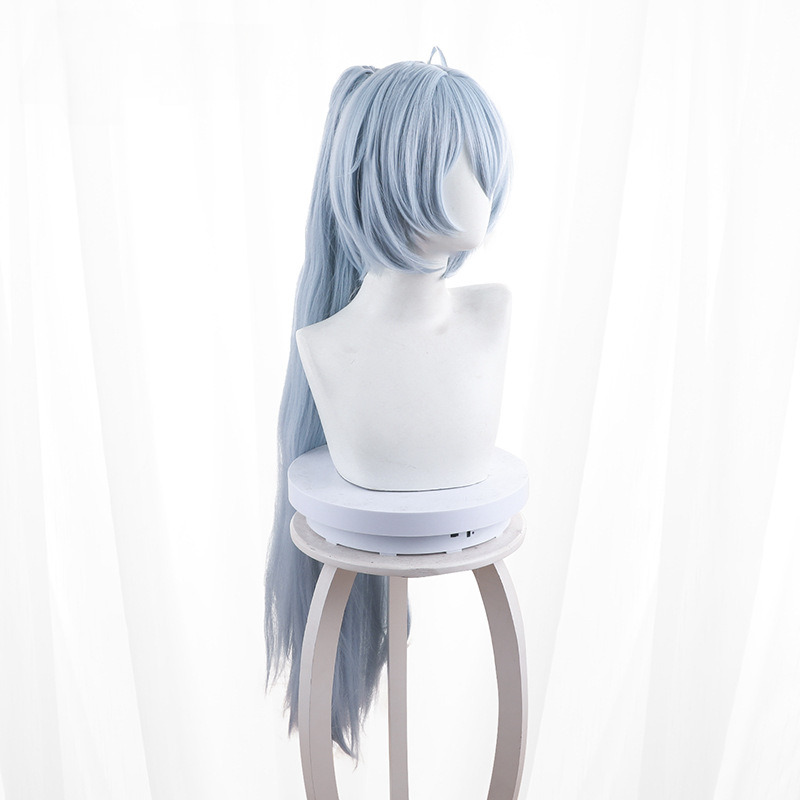 Kira Shigure Light Blue Clip-in Single Ponytail Cosplay Wig for Honkai Impact 3rd - 397J - image 4