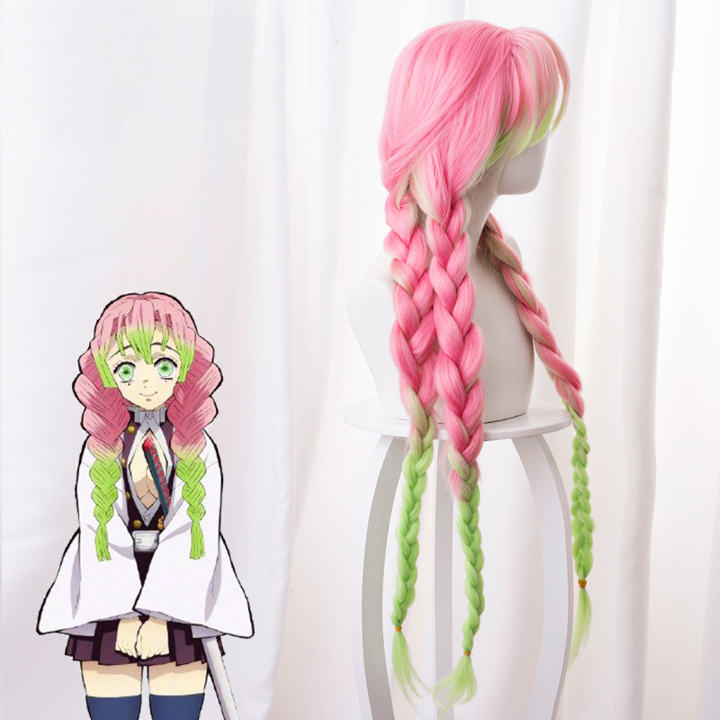 Blade Gradient Braided Cosplay Wig for Demon Slayer: Kimetsu no Yaiba - 487H - Image 3