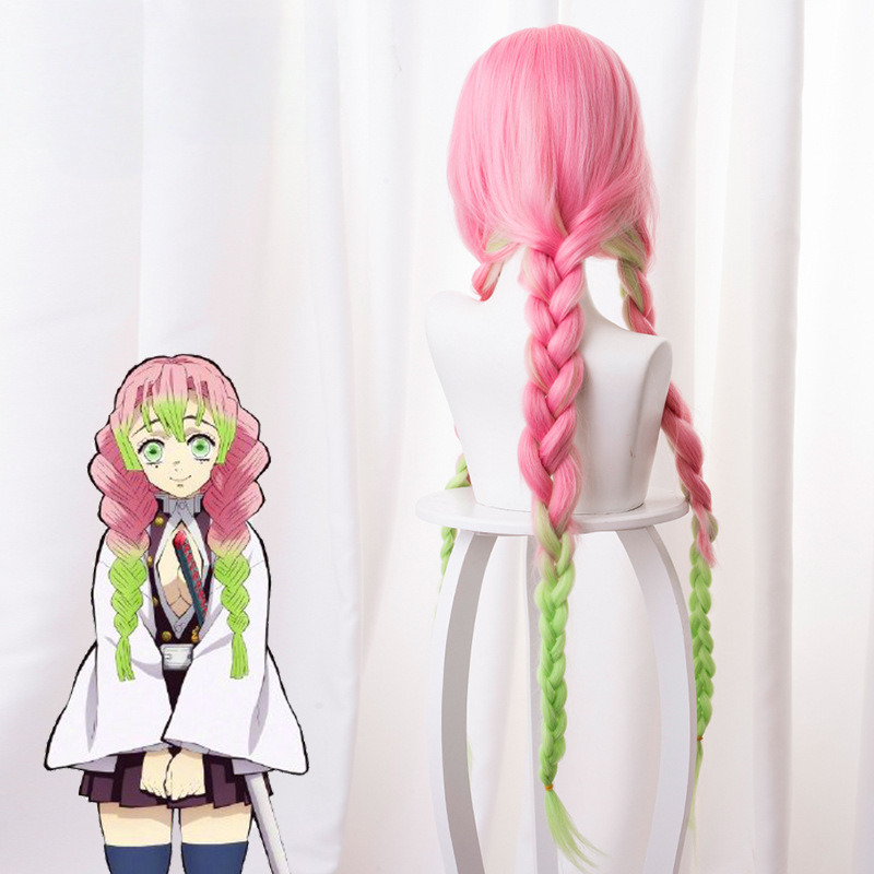 Blade Gradient Braided Cosplay Wig for Demon Slayer: Kimetsu no Yaiba - 487H - Image 5