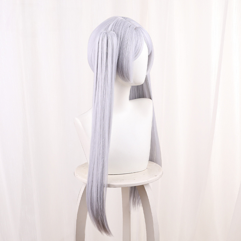 Frieren Silver-white Clip-in Twin Ponytail Cosplay Wig for cos - 512Q - Image 2