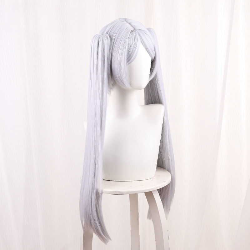 Frieren Silver-white Clip-in Twin Ponytail Cosplay Wig for cos - 512Q - Image 3
