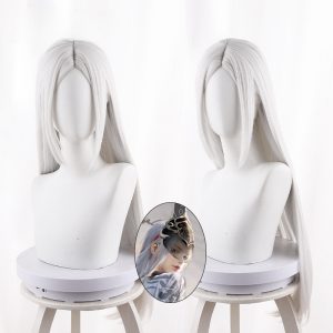 Ji Ying Ying Silver-white Long Straight Cosplay Wig for Naraka: Bladepoint - 552A