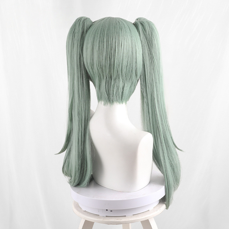 Corin Wickes Gray-green Clip-in Twin Ponytail Short Cosplay Wig for Zenless Zone Zero - 551D - Image 5